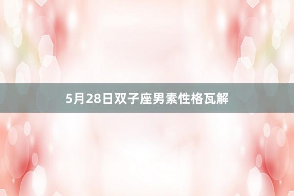 5月28日双子座男素性格瓦解