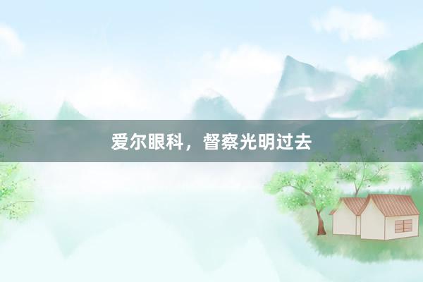 爱尔眼科，督察光明过去
